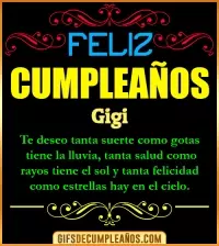 Frases de Cumpleaños Gigi